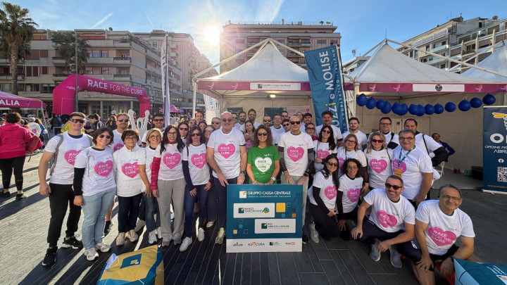 La squadra "Gruppo Cassa Centrale" a Pescara